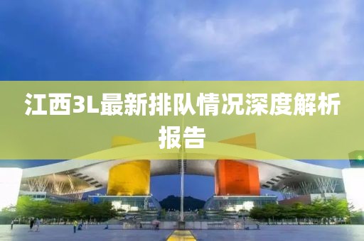 江西3L最新排队情况深度解析报告