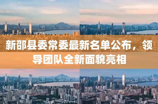 新邵县委常委最新名单公布，领导团队全新面貌亮相