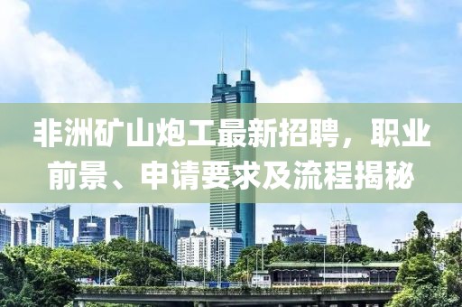 非洲矿山炮工最新招聘，职业前景、申请要求及流程揭秘
