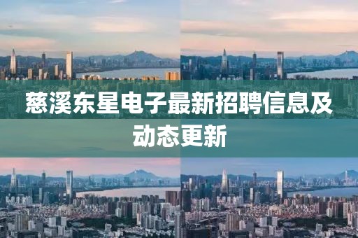 慈溪东星电子最新招聘信息及动态更新