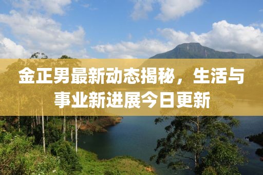 金正男最新动态揭秘，生活与事业新进展今日更新