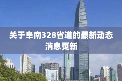 关于阜南328省道的最新动态消息更新