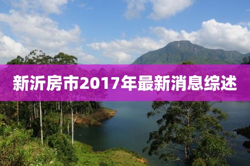 新沂房市2017年最新消息综述