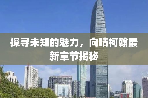 探寻未知的魅力，向晴柯翰最新章节揭秘
