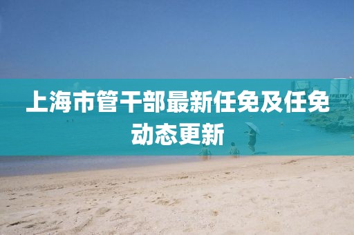 上海市管干部最新任免及任免动态更新