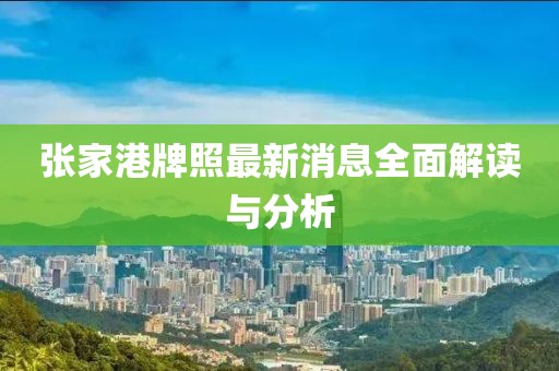 张家港牌照最新消息全面解读与分析
