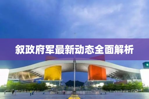 叙政府军最新动态全面解析
