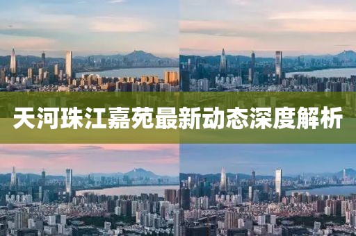 天河珠江嘉苑最新动态深度解析