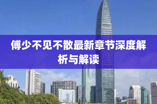 傅少不见不散最新章节深度解析与解读
