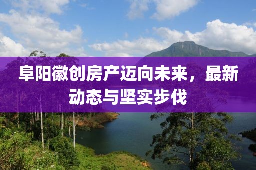 阜阳徽创房产迈向未来，最新动态与坚实步伐