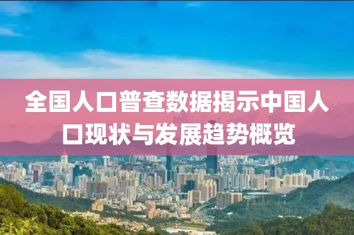全国人口普查数据揭示中国人口现状与发展趋势概览