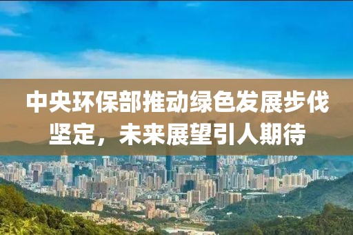 中央环保部推动绿色发展步伐坚定，未来展望引人期待