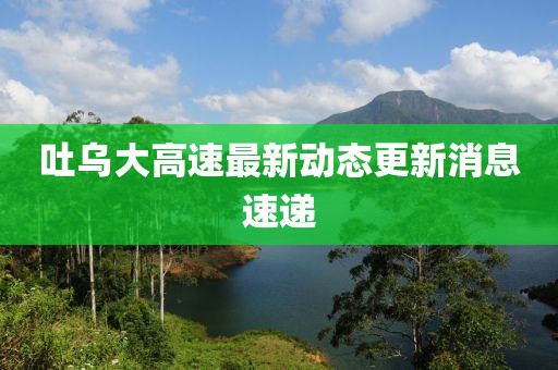 吐乌大高速最新动态更新消息速递