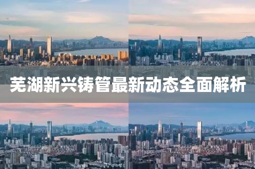 芜湖新兴铸管最新动态全面解析