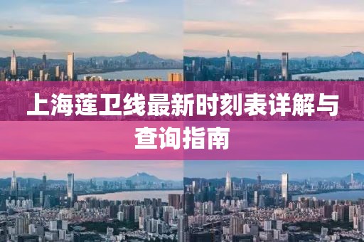 上海莲卫线最新时刻表详解与查询指南