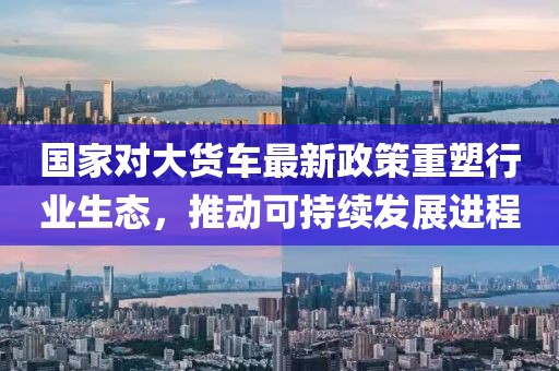 国家对大货车最新政策重塑行业生态，推动可持续发展进程