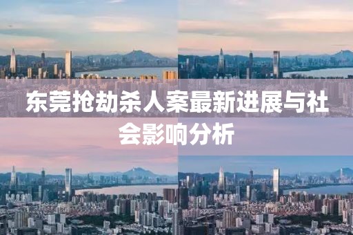 东莞抢劫杀人案最新进展与社会影响分析