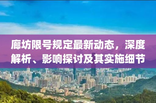 廊坊限号规定最新动态，深度解析、影响探讨及其实施细节