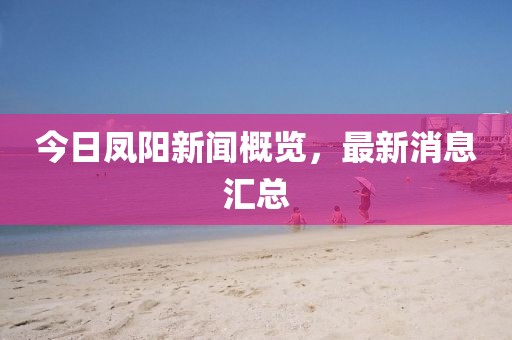 今日凤阳新闻概览，最新消息汇总