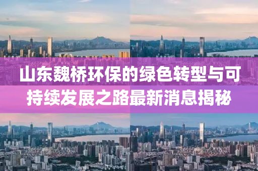 山东魏桥环保的绿色转型与可持续发展之路最新消息揭秘