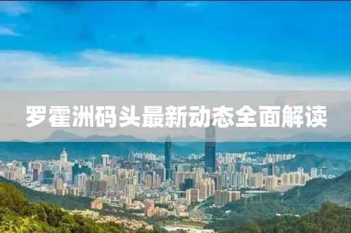 罗霍洲码头最新动态全面解读