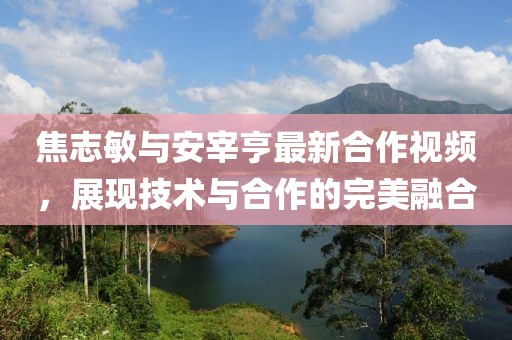 焦志敏与安宰亨最新合作视频，展现技术与合作的完美融合