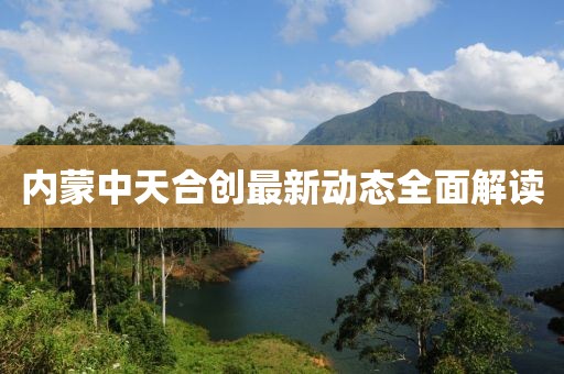 内蒙中天合创最新动态全面解读