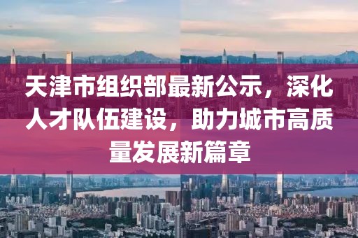 天津市组织部最新公示，深化人才队伍建设，助力城市高质量发展新篇章