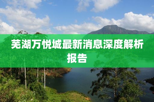芜湖万悦城最新消息深度解析报告