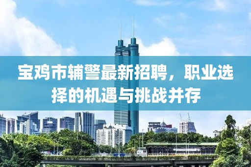 宝鸡市辅警最新招聘，职业选择的机遇与挑战并存