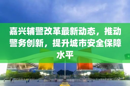 嘉兴辅警改革最新动态，推动警务创新，提升城市安全保障水平