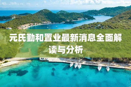 元氏勤和置业最新消息全面解读与分析