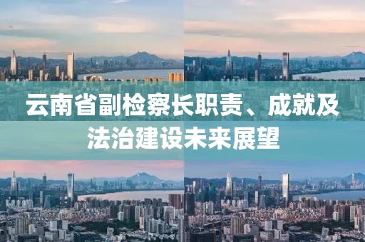 云南省副检察长职责、成就及法治建设未来展望