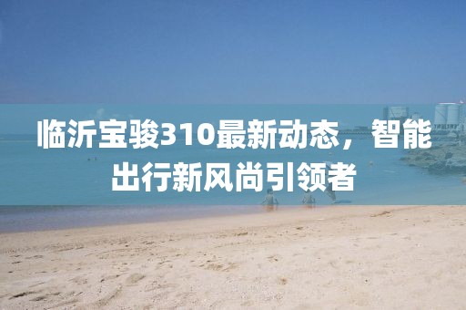 临沂宝骏310最新动态，智能出行新风尚引领者