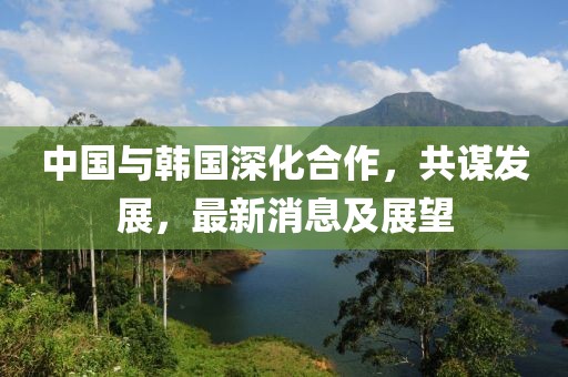 中国与韩国深化合作，共谋发展，最新消息及展望