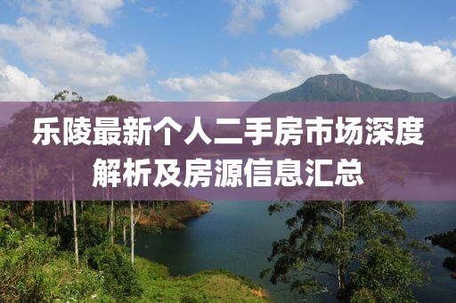 乐陵最新个人二手房市场深度解析及房源信息汇总