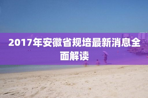 2017年安徽省规培最新消息全面解读