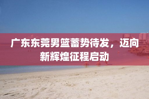 广东东莞男篮蓄势待发，迈向新辉煌征程启动