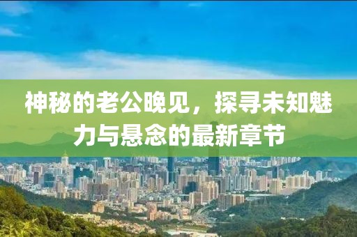 神秘的老公晚见，探寻未知魅力与悬念的最新章节