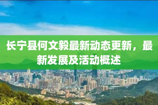 长宁县何文毅最新动态更新，最新发展及活动概述