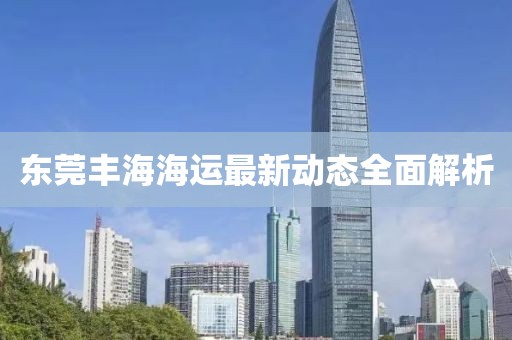 东莞丰海海运最新动态全面解析