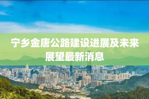 宁乡金唐公路建设进展及未来展望最新消息