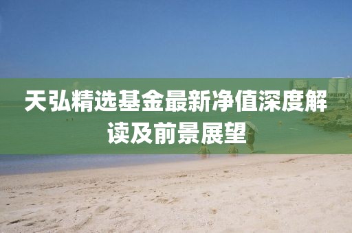 天弘精选基金最新净值深度解读及前景展望
