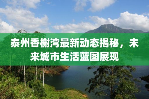泰州香榭湾最新动态揭秘，未来城市生活蓝图展现
