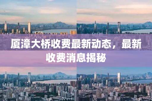 厦漳大桥收费最新动态，最新收费消息揭秘