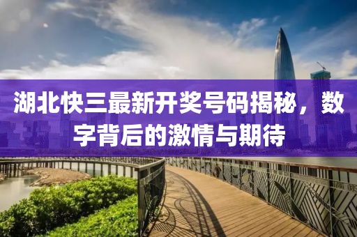 湖北快三最新开奖号码揭秘，数字背后的激情与期待