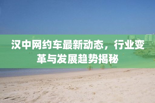 汉中网约车最新动态，行业变革与发展趋势揭秘