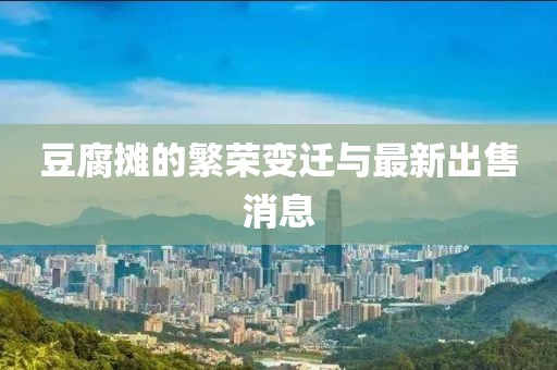 豆腐摊的繁荣变迁与最新出售消息