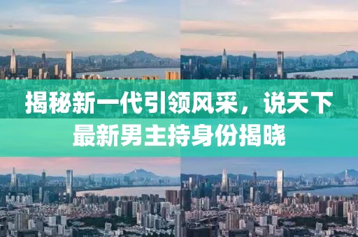 揭秘新一代引领风采，说天下最新男主持身份揭晓
