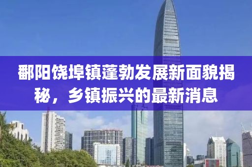 鄱阳饶埠镇蓬勃发展新面貌揭秘，乡镇振兴的最新消息